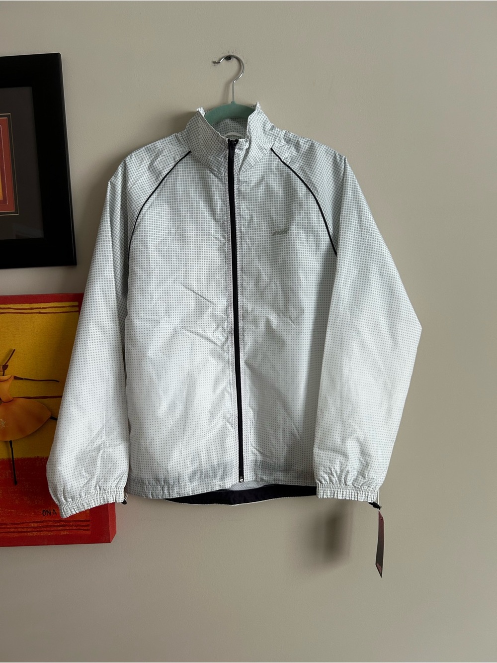 2/$30 Avia White Windbreaker Jacket with Black Trim